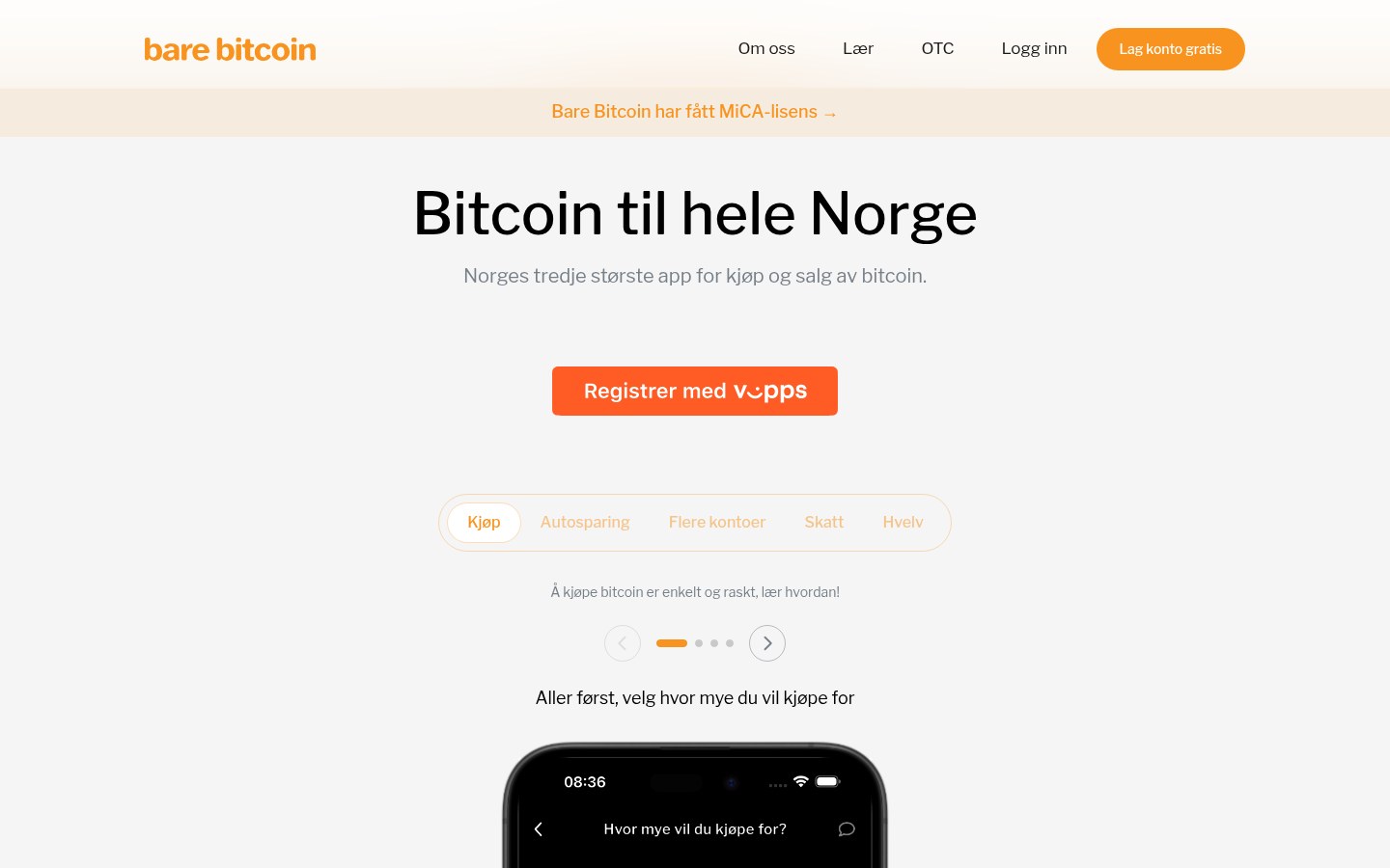 Bare Bitcoin erfaringer – norsk app for kjøp og salg av bitcoin